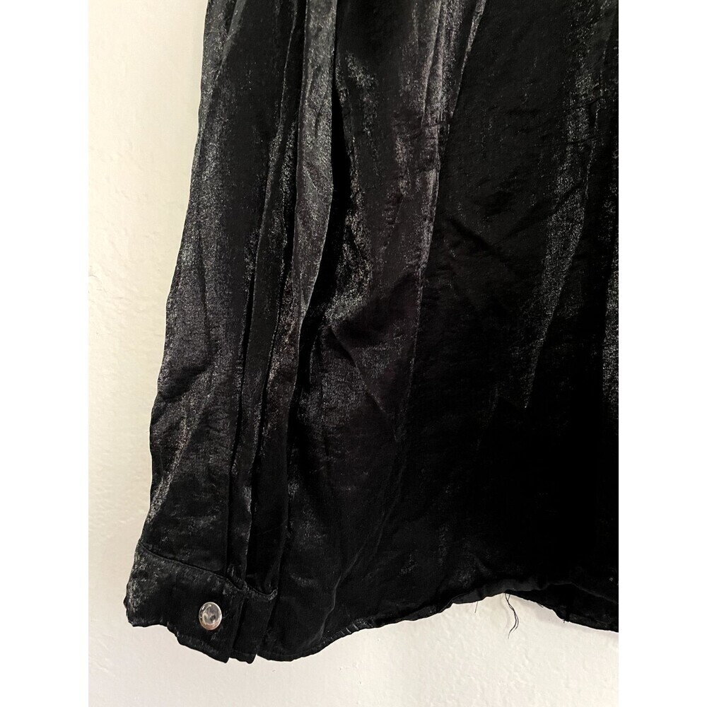 Shein Curve Womans Sheen Jacket Size 4XL Button Up Gothcore Grunge Classic - Picture 11 of 13